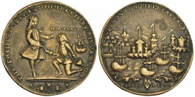 GRAN BRETAÑA. Medalla. 1741. Cartagena. Almirante Vernon. A/ Blas de Lezo. AE 38mm. MBC.