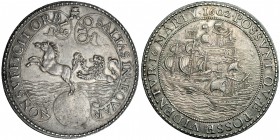ZELANDA (Provincias unidas). Medalla conmemorativa de la captura del galeón portugués Santiago cerca de la isla de Santa Helena en el Atlántico Sur. 1...