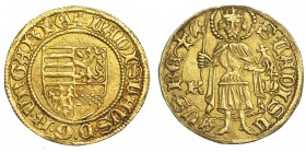 HUNGRÍA. Goldgulden (K-P). Ladislao V (1453-1457). FR-16.1. MBC+.
