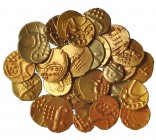 INDIA. Lote de 30 monedas de fanam. Mysore. S. XVIII. Calidad media MBC-.