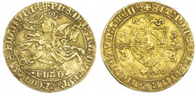 PAÍSES BAJOS. Flandes. Cavalier d’or (Gante). Felipe el bueno (1419-1467). DEL-487. Pequeñas marcas. MBC-.
