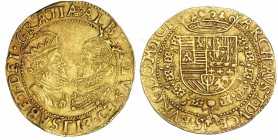 PAÍSES BAJOS. Alberto e Isabel (1598-1621). Doble ducado Tournai. DEL-436. MBC.