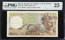 ALGERIA. Banque de l'Algerie et de la Tunisie. 500 Francs, 1951. P-106. PMG Very Fine 25.
PMG comments "Annotation."

Estimate: $100.00- $200.00