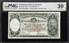 AUSTRALIA. Commonwealth Bank of Australia. 1 Pound, ND (1933-38). P-22. R28. PMG Very Fine 30.

Estimate: $100.00- $200.00