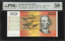 AUSTRALIA. Lot of (3). Reserve Bank of Australia. 10 & 20 Dollars, ND (1990-91). P-45f, 45g, & 46h. PMG Choice About Uncirculated 58 EPQ & Gem Uncircu...