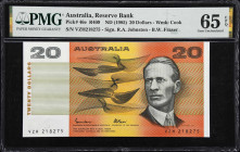 AUSTRALIA. Reserve Bank of Australia. 20 Dollars, ND (1985). P-46e. R409. PMG Gem Uncirculated 65 EPQ.

Estimate: $50.00- $100.00