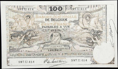 BELGIUM. Banque Nationale de Belgique. 100 Francs, 1914. P-71. Very Fine.

Estimate: $100.00- $200.00