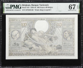 BELGIUM. Banque Nationale de Belgique. 100 Francs-20 Belgas, 1943. P-107. PMG Superb Gem Uncirculated 67 EPQ.

Estimate: $150.00- $250.00