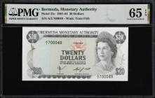BERMUDA. Bermuda Monetary Authority. 20 Dollars, 1984. P-31c. PMG Gem Uncirculated 65 EPQ.

Estimate: $150.00- $250.00