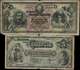 BOLIVIA. Lot of (2). Banco del Comercio & Banco Francisco Argandna. 5 Bolivianos, 1900-05. P-S132 & S149. Good.
A pair of rare notes. Offered in Good...