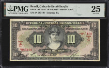 BRAZIL. Caixa de Estabilizacao. 10 Mil Reis, 1926. P-103a. PMG Very Fine 25.

Estimate: $75.00- $125.00