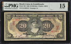 BRAZIL. Caixa de Estabilizacao. 20 Mil Reis, 1926. P-104a. PMG Choice Fine 15.

Estimate: $50.00- $100.00