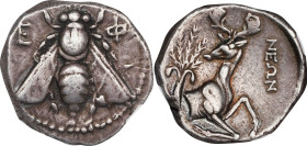 IONIA. Ephesos. AR Tetradrachm (15.14 gms), ca. 390-325 B.C. NGC Ch VF, Strike: 4/5 Surface: 4/5.
Pixodarus-Class I. Neon, magistrate. Obverse: Bee w...