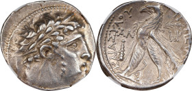SYRIA. Phoenicia. Tyre. AR Shekel (14.15 gms), dated CY 31 (96/5 B.C.). NGC Ch VF, Strike: 4/5 Surface: 3/5. Scratches.
HGC-10, 357; DCA-919. Obverse...