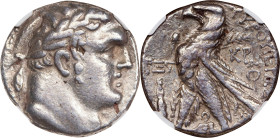 SYRIA. Phoenicia. Tyre. AR Shekel (13.79 gms), dated CY 166 (A.D. 40/1). NGC VF, Strike: 4/5 Surface: 3/5. Flan Flaw.
HGC-10, 357; DCA-919. Obverse: ...