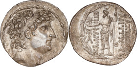 SYRIA. Seleukid Kingdom. Antiochos VIII Grypos, 125-96 B.C. AR Tetradrachm (16.28 gms), Antioch on the Orontes Mint, ca. 121/0-113 B.C. NGC (Photo Cer...