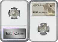 CARACALLA, A.D. 198-217. Duo of AR Denarii (2 Pieces), Rome Mint, A.D. 211. Both NGC EF.
Both pieces: RIC-190A; RSC-89. Obverse: Laureate and bearded...