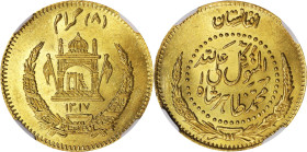 AFGHANISTAN. 8 Grams, SH 1317 (1938). Mohammad Zahir Shah. NGC MS-63.
Fr-40; KM-934. Surpassed in the NGC census by just two examples, this Choice of...