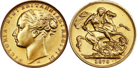 AUSTRALIA. Gold Jeweler's Imitation 2 Pounds, "1879-M". Imitating Melbourne Mint. Victoria. EXTREMELY FINE.
Weight: 15.73 gms. An intriguing and doub...
