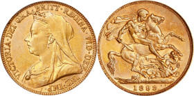 AUSTRALIA. Sovereign, 1893-S. Sydney Mint. Victoria. PCGS Genuine--Scratch.
S-3877; Fr-20; KM-10. AGW: 0.2354 oz. Despite the noted scratch which can...