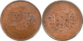 CANADA. Montreal. P. O. Tremblay's Bronze Token, 1892. PCGS MS-65 Red Brown.
Breton-606. An exceptionally well made piece with sharp designs and a pl...