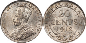 CANADA. Newfoundland. 20 Cents, 1912. Ottawa Mint. George V. PCGS MS-62.
KM-15. Mostly argent, with a subtle tone and flashy brilliance.
PCGS MS-62....