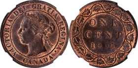 CANADA. Cent, 1901. London Mint. Victoria. NGC MS-65 Brown.
KM-7. An engaging last year of issue for the type. The present Gem example retains a grea...
