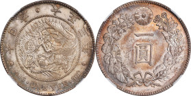 JAPAN. Yen, Year 3 (1914). Osaka Mint. Yoshihito (Taisho). NGC MS-64+.
KM-Y-38; JNDA-01-10A; JC-09-10-2. A remarkably attractive Yen from the early T...