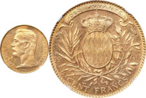 MONACO. 100 Francs, 1904-A. Paris Mint. Albert I. NGC Unc Details--Obverse Spot Removed.
Fr-13; KM-105; Gad-124. AGW: 0.9334 oz. Aside from the noted...
