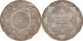 MOROCCO. 10 Dirhams, AH 1313 (1896). Berlin Mint. Abd al-Aziz. NGC Unc Details--Cleaned.
KM-Y-13. Very lightly cleaned as noted, with some olive-ambe...