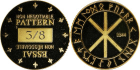 NEW FRANCE. Brass Medallic Essai (Pattern), "2244" (ca. late 20th Century). CHOICE UNCIRCULATED.
Wholly bizarre and unusual, this pattern features un...