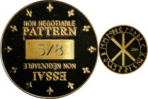 NEW FRANCE. Brass Medallic Essai (Pattern), "2244" (ca. late 20th Century). CHOICE UNCIRCULATED.
Wholly bizarre and unusual, this pattern features un...