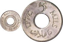 PALESTINE. British Mandate. 5 Mils, 1934. London Mint. PCGS MS-63.
KM-3. A better date from a fairly short series, this Choice minor presents an almo...