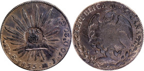PHILIPPINES. Philippines - Mexico. 8 Reales, ND (1834-37). Manila Mint. Isabel II. PCGS EF-40; Countermark: EF Details.
KM-129. Countermark: Type VI,...