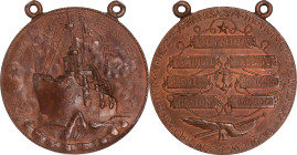 PHILIPPINES. George Dewey Bronze Medal, 1900. NGC MS-64 Brown.
Honeycutt-65. Obverse: USS Olympia leftward; Reverse: Service history of Olympia in na...