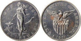 PHILIPPINES. Peso, 1911-S. San Francisco Mint. PCGS Genuine--Harshly Cleaned, EF Details.
KM-172; Allen-17.05. Despite the unfortunate cleaning, the ...