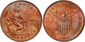 PHILIPPINES. Centavo, 1908-S. San Francisco Mint. PCGS MS-65 Red Brown.
KM-163; Allen-2.06. This nicely preserved and attractive example displays car...