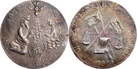 PHILIPPINES. St. Joseph/Crossed Flags "Anting-Anting" Silver Medal. PCGS Genuine--Mount Removed, AU Details.
YL-30; Honeycutt-Unlisted. Obverse: St. ...