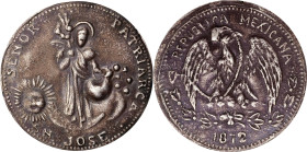 PHILIPPINES. Senor Patriarca St. Joseph "Anting-Anting" Silver Medal. PCGS EF-40.
YL-38; Honeycutt-1418. Obverse: "Senor Patriarca" (St. Joseph) stan...