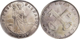 PHILIPPINES. St. Joseph/Two Keys "Anting-Anting" Silver Medal. PCGS AU-55.
YL-48; Honeycutt-1471B. Obverse: St. Joseph standing facing, holding crozi...