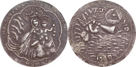PHILIPPINES. Lady of Carmen "Anting-Anting" Silver Medal. PCGS Genuine--Environmental Damage, VF Details.
YL-67; Honeycutt-1455. Obverse: Virgin Mary...