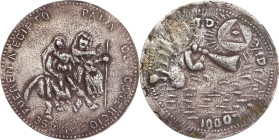 PHILIPPINES. The Flight to Egypt "Anting-Anting" Silver Medal. PCGS Genuine--Repaired, EF Details.
YL-102; Honeycutt-1442. Obverse: Holy Family ridin...