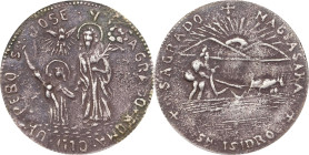 PHILIPPINES. Jesus and Joseph "Anting-Anting" Silver Medal. PCGS Genuine--Excessive Corrosion, VF Details.
YL-V-B (obverse) / I-H (reverse). Diameter...