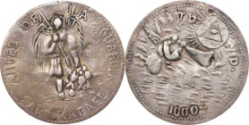 PHILIPPINES. St. Rafael with Fish "Anting-Anting" Silver Medal. PCGS EF-45.
YL-VIII-K.1 (obverse) / I-B (reverse). Diameter: 41 mm. By unknown artist...