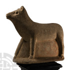 Cypriot Limestone Bull Statue