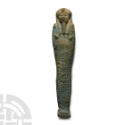 Large Egyptian Blue Glazed Hieroglyphic Shabti for Ta-Amun