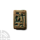 Egyptian Faience Block Bead for Ramesses II