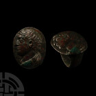 Egyptian Bronze Ring with Portrait