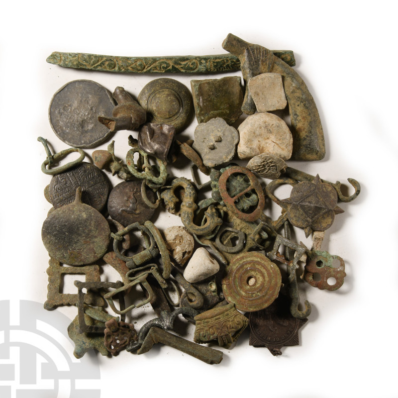 1st millennium B.C.-19th century A.D. Including belt buckles, a purse bar, thimb...