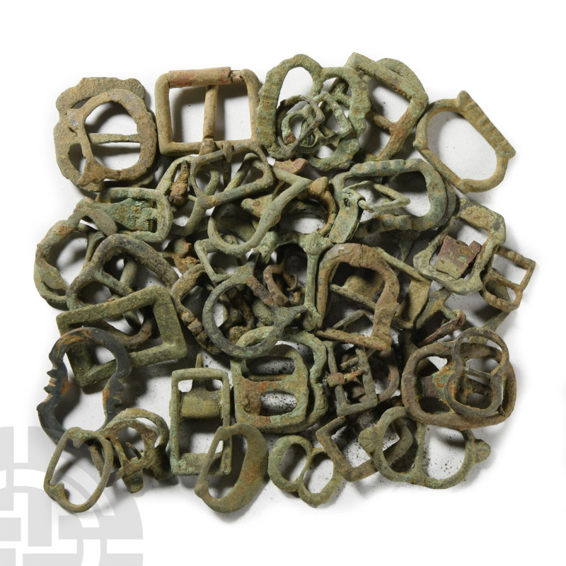 Circa 14th-19th century A.D. Including ornamented D-shaped type, double-loop typ...